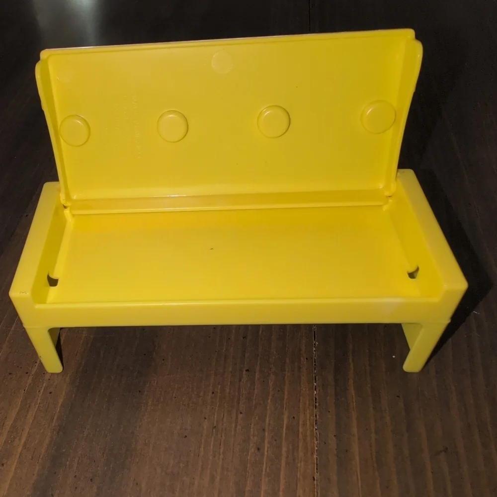 Barbie Mattel Dreamhouse Yellow Bed Storage Bench 2018 Vintage
